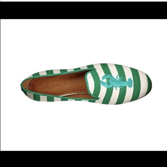 Coach Shoes - Coach jade/white lobster utopia loafer flats